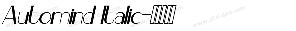 Automind Italic字体转换